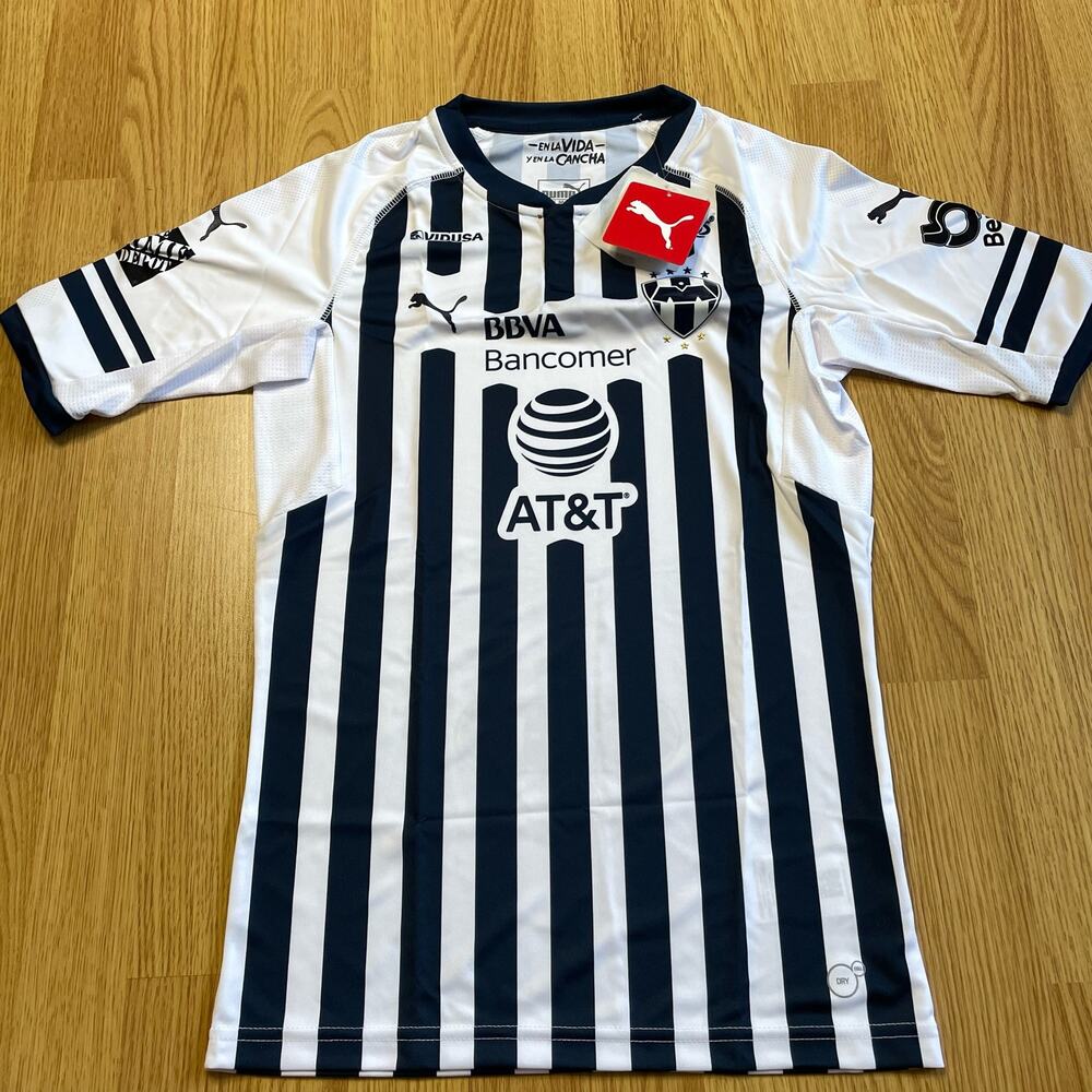Puma Monterrey Kids Jersey Navy and White XXS NWT Soccer